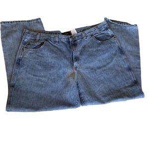 RedHead Jeans 44X30 Casual Relaxed Fit Outdoor Classic Light Wash Blue Work